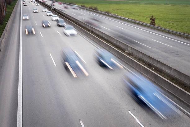 istock Highway German autobahn high-angle view motion blur 519126846