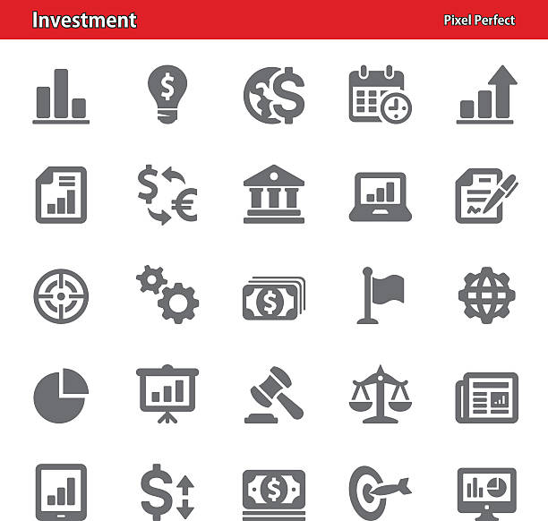 investment-icons-set 2 - weight scale currency globe earth stock-grafiken, -clipart, -cartoons und -symbole