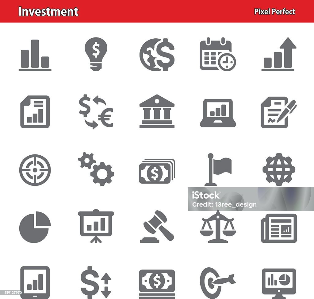 Investment Icons - Set 2 Professional, pixel perfect icons depicting various investment and business concepts (optimized for both large and small resolutions). Newspaper stock vector