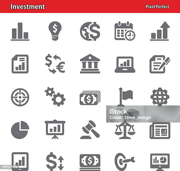 Investment Icons Set 2 Stock Illustration - Download Image Now - Newspaper, Signing, Light Bulb