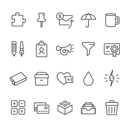 Office misc tools related vector icons.