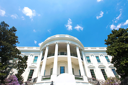 beautiful close up White House, Washington DC USA.