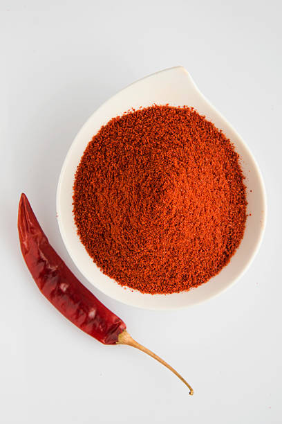 istock closeup of red dried chillies with chilli powder 519129992