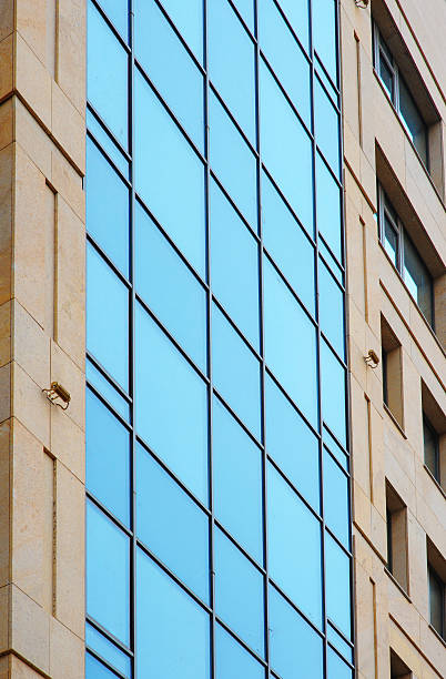 istock Group of glass windows on modern building for office 519131976