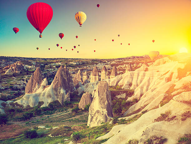 istock Hot air balloons over Cappadocia 519132150