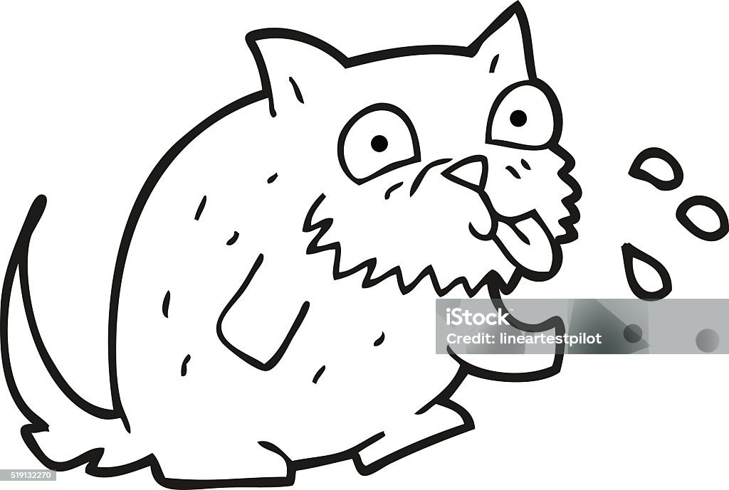 Black And White Cartoon Cat Blowing Raspberry Stock Illustration - Download  Image Now - Bizarre, Blowing, Book - iStock
