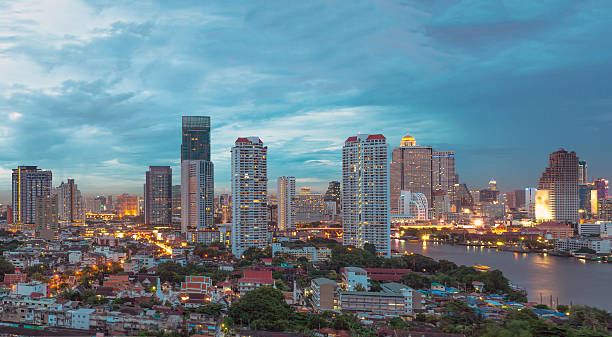 istock Bangkok cityscape Modern building at twilight time,Thailand 519132689
