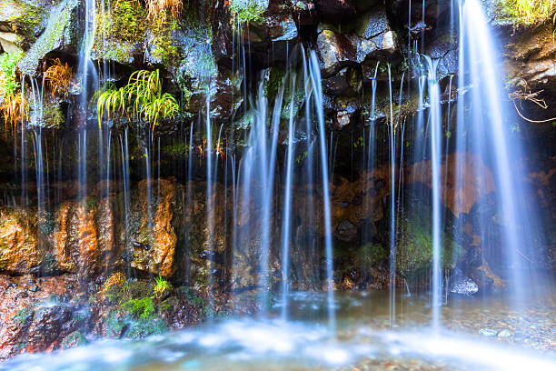 istock Shiraito no Taki waterfall with rainbow 519133763