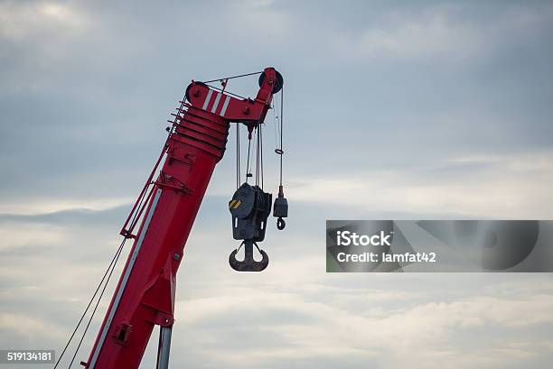 Crane Hook Stock Photo - Download Image Now - Architecture, Blue, Building - Activity