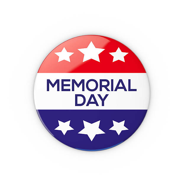 istock a USA memorial pin badge with white background 519135595