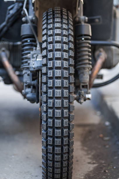 istock Trial motorcycle knobby tire 519154336