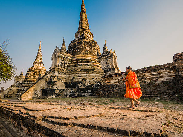 wat phra si sanphet-tempel ayutthaya in thailand - thailand asia famous place stone stock-fotos und bilder