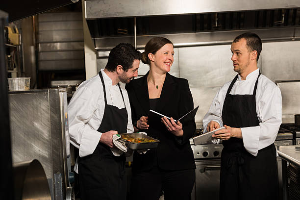 Professional culinary team in the kicthen