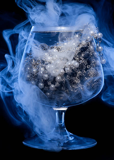 istock Glass with jewelry in smoke 519155284