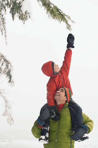 父と息子の自然 - reflection formal glove sports glove protective glove ストックフォトと画像