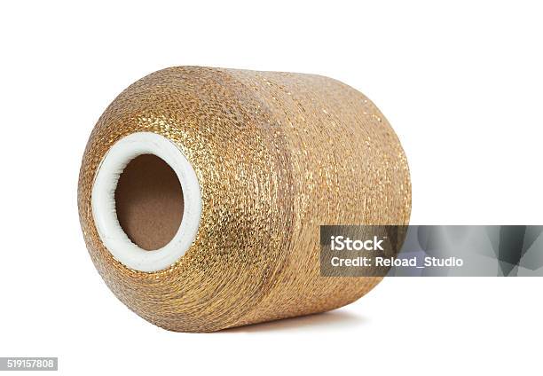 Horizontal Pool Of Golden Thread Stock Photo - Download Image Now - Art And Craft, Arts Culture and Entertainment, Backgrounds