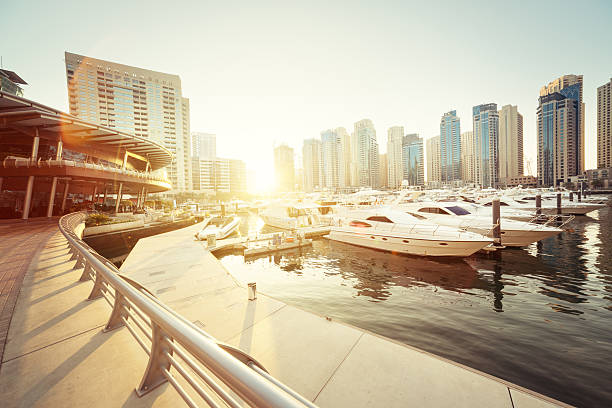 istock Dubai Marina at sunset, United Arab Emirates 519158472