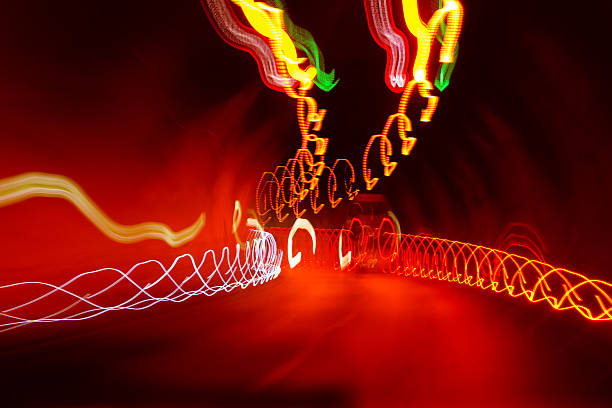 istock Lights in the dark tunnel while driving 519163060