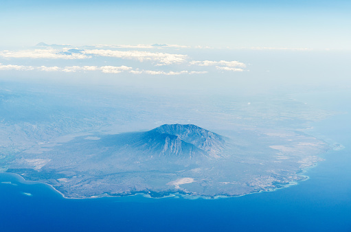 Aerial view of baluran national park in java indonesia