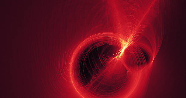 istock Red And Yellow Abstract Lines Curves And Particles 519164446