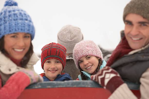 istock Family in sled 519165040