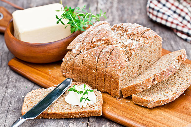 istock Sliced  Irish stoneground soda bread with butter 519167334