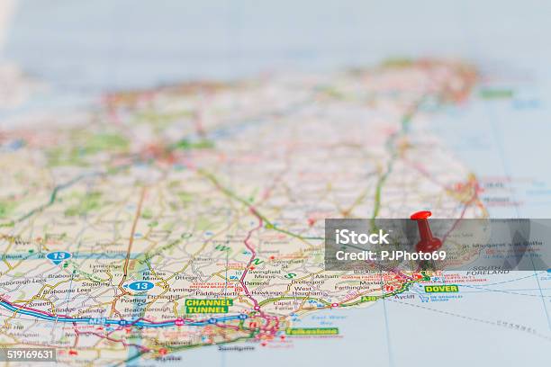 Travel Destination Dover Stock Photo - Download Image Now - Map, Channel Tunnel, Defocused