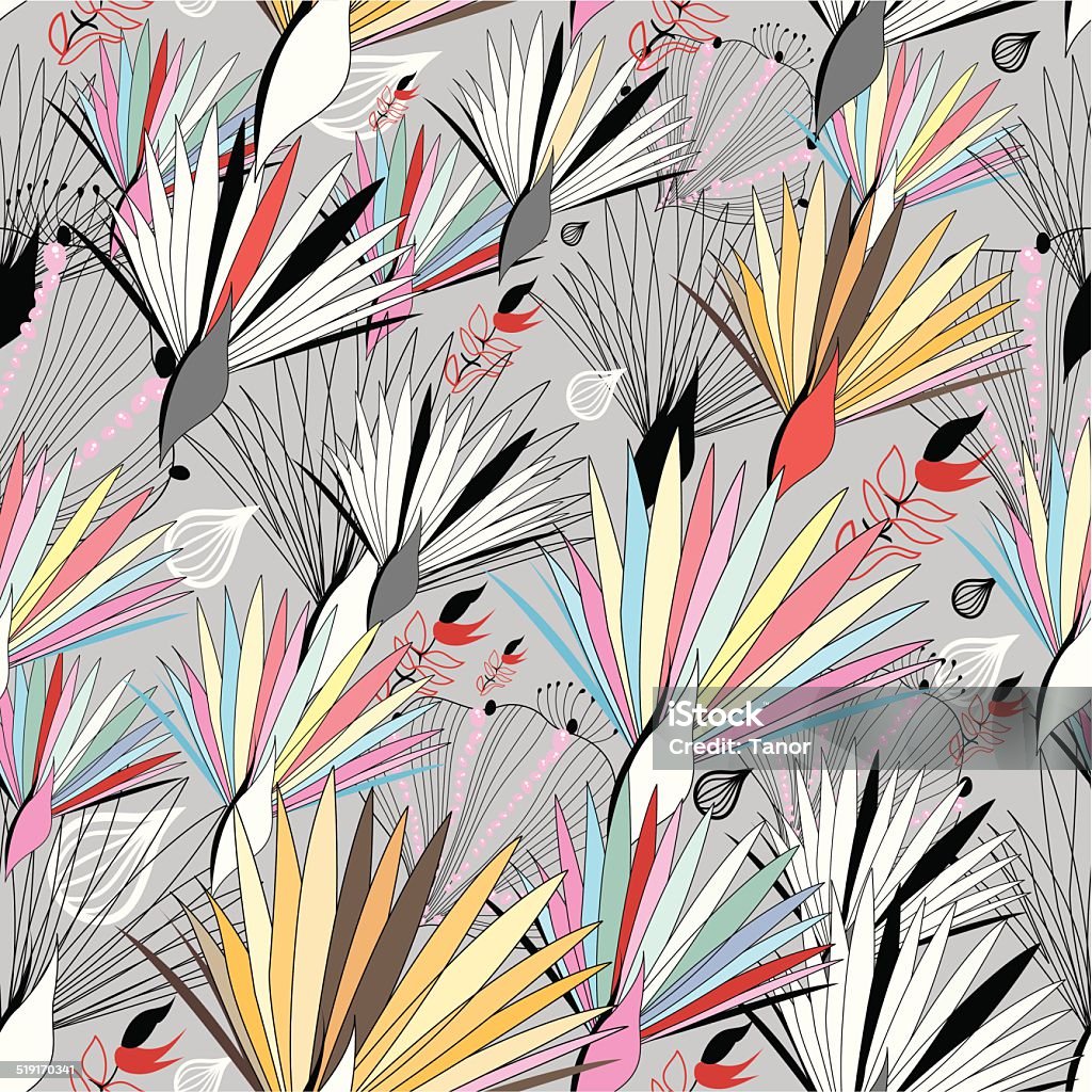 Graphical Abstract Seamless Floral Pattern Of Different Stock ...
