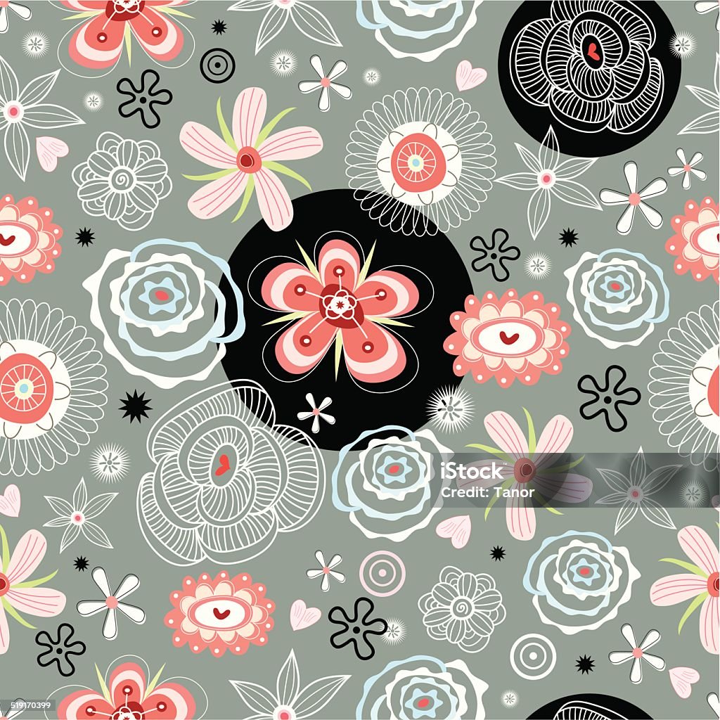 Graphical abstract seamless floral pattern of different Abstract stock vector