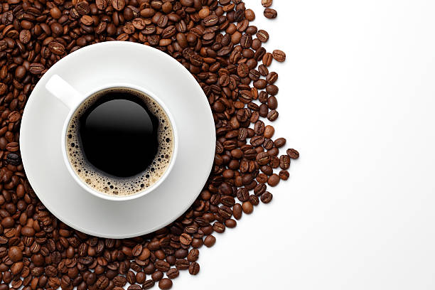 istock Cup of coffee on beans 519171325