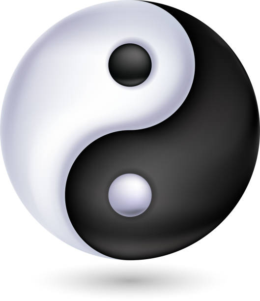 istock Ying-yang symbol of harmony and balance. Glossy style. 519172923