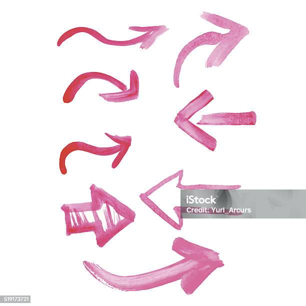 Pinking The Way Forward Stock Illustration - Download Image Now - Arrow - Bow and Arrow, Arrow Symbol, Pink Color