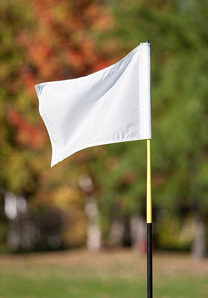 drapeau de golf. - flag stick photos et images de collection