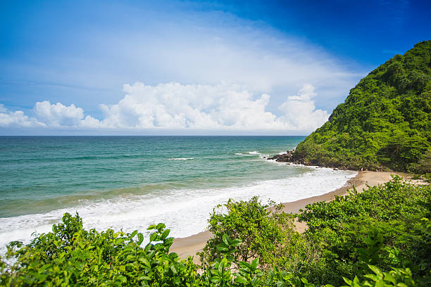 istock view of the empty beach in the mountains 519187544