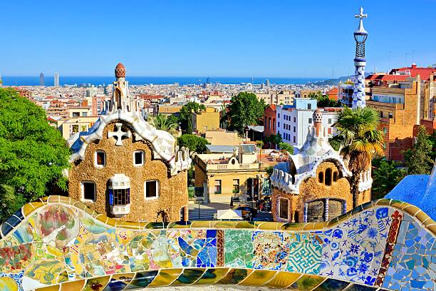 istock View over the artistic Park Guell in Barcelona, Spain 519188100