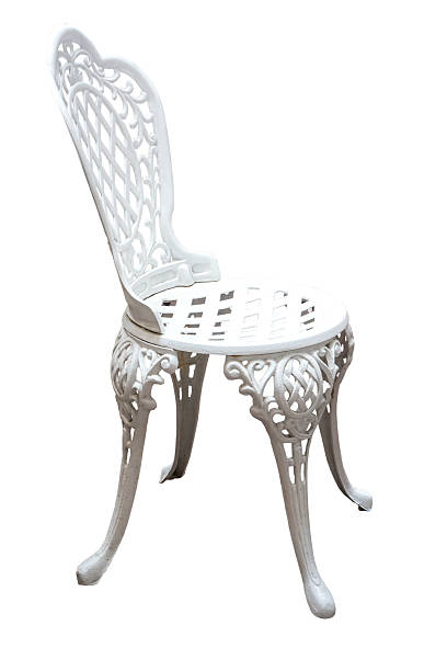 istock White steel chair in classic style isolated with clipping path 519189426