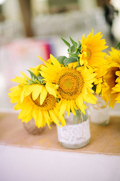 istock Wedding decoration with sunflowers. 519190564