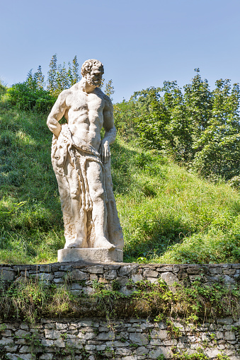 Antique man statue in Stadt park in Graz, Austria