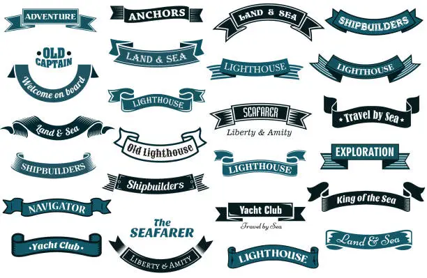 Vector illustration of Nautical themed banners