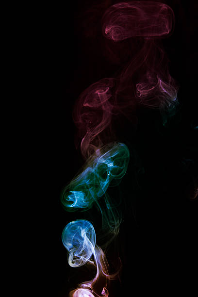istock colorful smoke of Joss stick 519213265