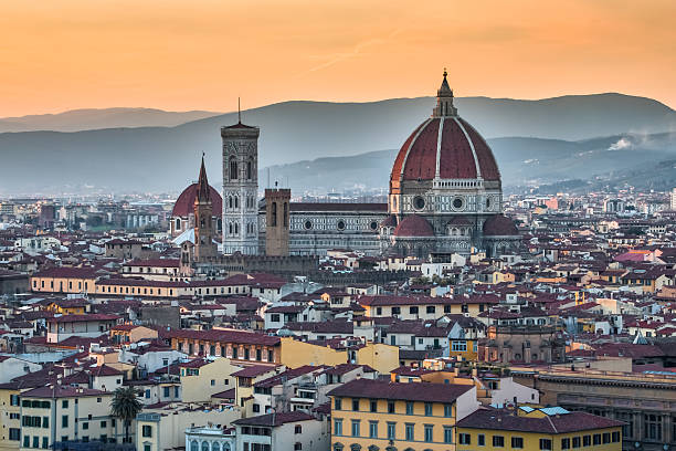 istock Sunset at the Duomo Florence in Italy 519214144