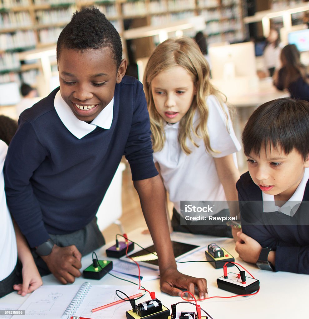 Eletronic Experiment Observation Physics Study Concept STEM - Topic Stock Photo