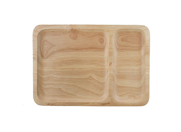 istock Square wooden plate on white background 519217252