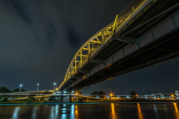 istock Steel bridge at night 519218141
