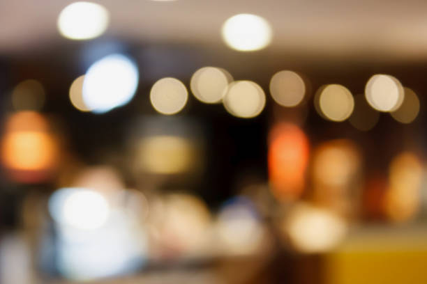 istock Coffee shop cafe blurred background with bokeh 519220230