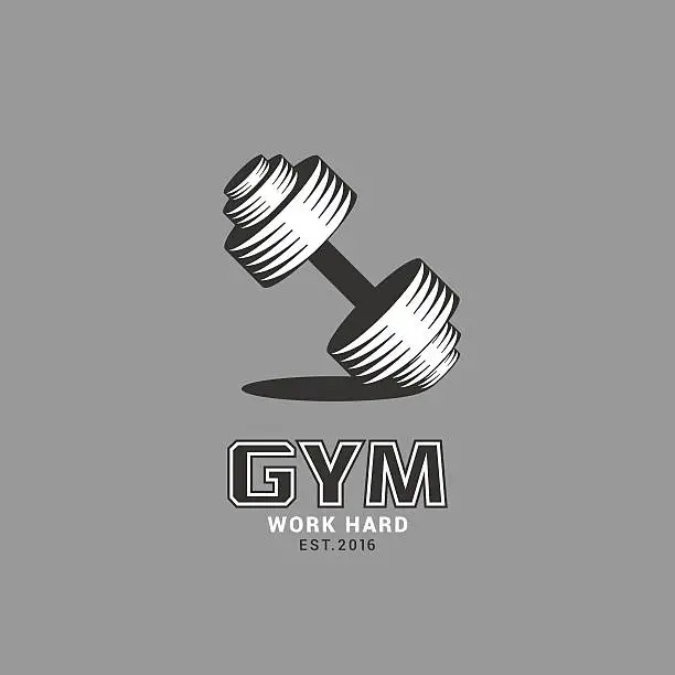 Vector illustration of Gym sign template, vector illustration
