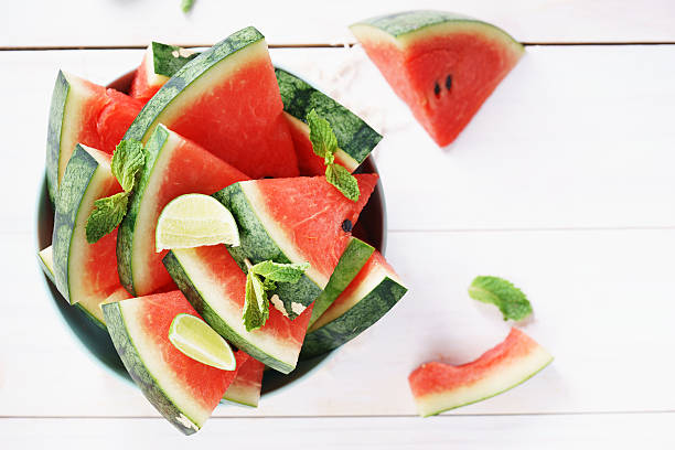 istock Watermelon. Slices of fresh watermelon on white 519226144