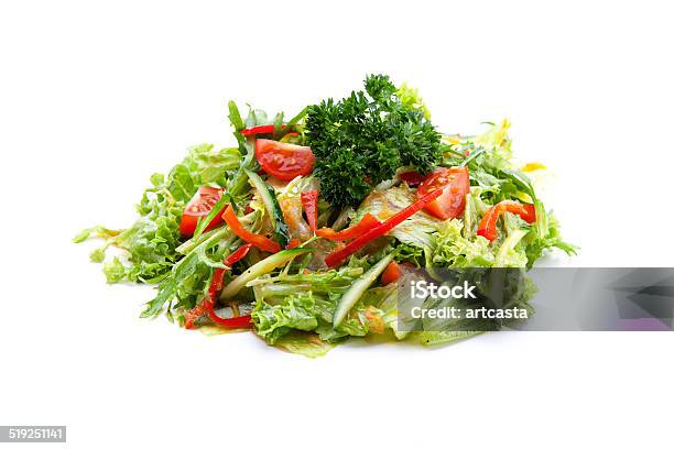 Portion Of Salad Stock Photo - Download Image Now - Dieting, Dining, Dinner