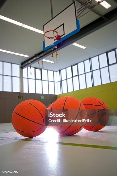 Basketballs In A Sports Hall Stock Photo - Download Image Now - Basketball - Sport, Education, Illuminated
