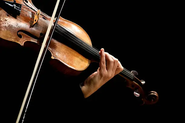 Photo of Violin musician in his hands